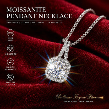 18K Gold Plated 2.0ct VVS1 D Color Moissanite Necklace S925 Sterling Sliver With Certificate Fine Jewelry for Woman Jewelry Gift