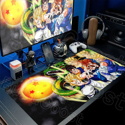 Dragon Ball Goku Anime Rubber Mousepad Speed XXL Gamer Laptop Stitch Edge Keyboard Mat Washable Durable Office Desk Pad Boy Gift