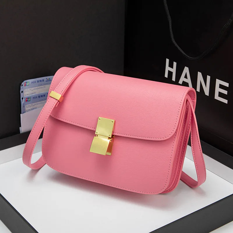 Luxury Designer Tofu Bags Square Bag One Shoulder Crossbody Bag Fashion Handbags Top Quality Genuine Leather Women's Bag Chic