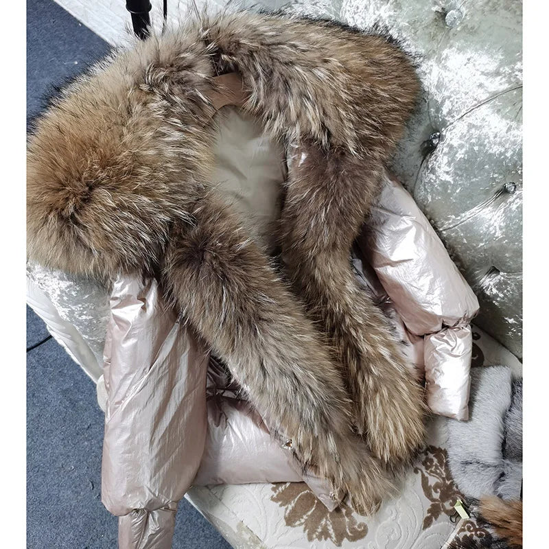 2026 Clearance Sale Maomaokong Women's Luxury Down Jacket Coat Parkas Warm Vest Puffer Coats Female Winter Coats