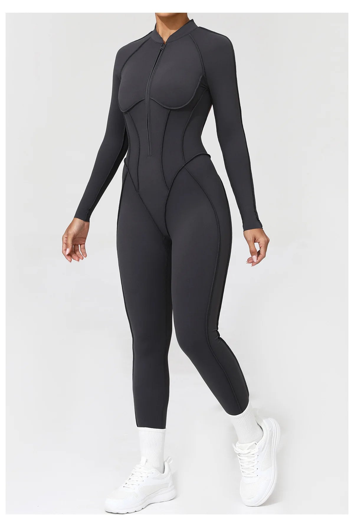 One Pieces Long Jumpsuits Sexy Womens Overalls Mono Streetwear Yellow Body Long Sleeves Woman Clothing Summer Gym Sportswear