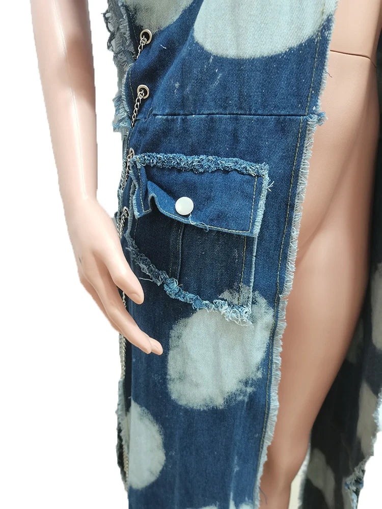 Wmstar Women Clothing Denim Coat Trench Jacket Fashion Street Out Wear Cool Pockets New in Long Tops Wholesale Dropshipping 2023