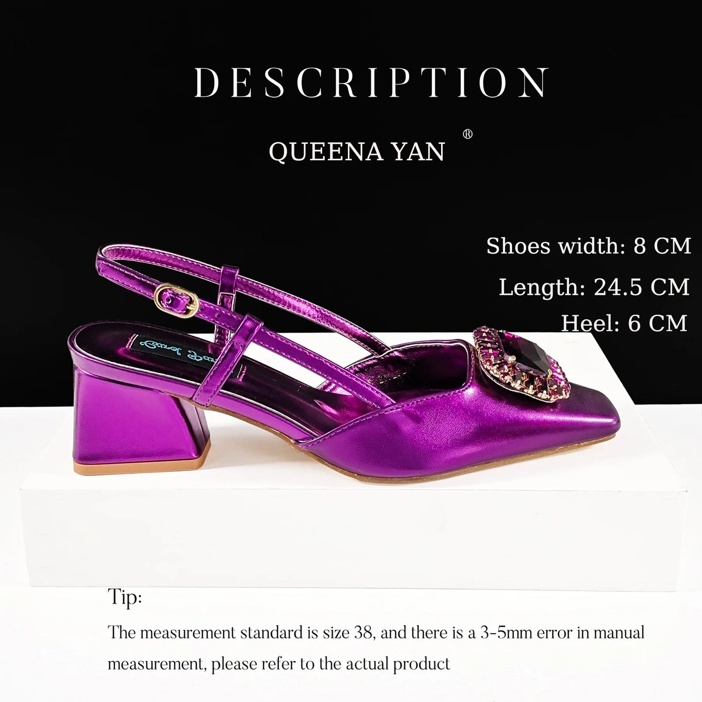 Queena Yan 2025 Nigerian Banquet Shoes and Bag Set Fashion Ladies Matching Shoes and Bag High Heels Wedding Party Coffee Color