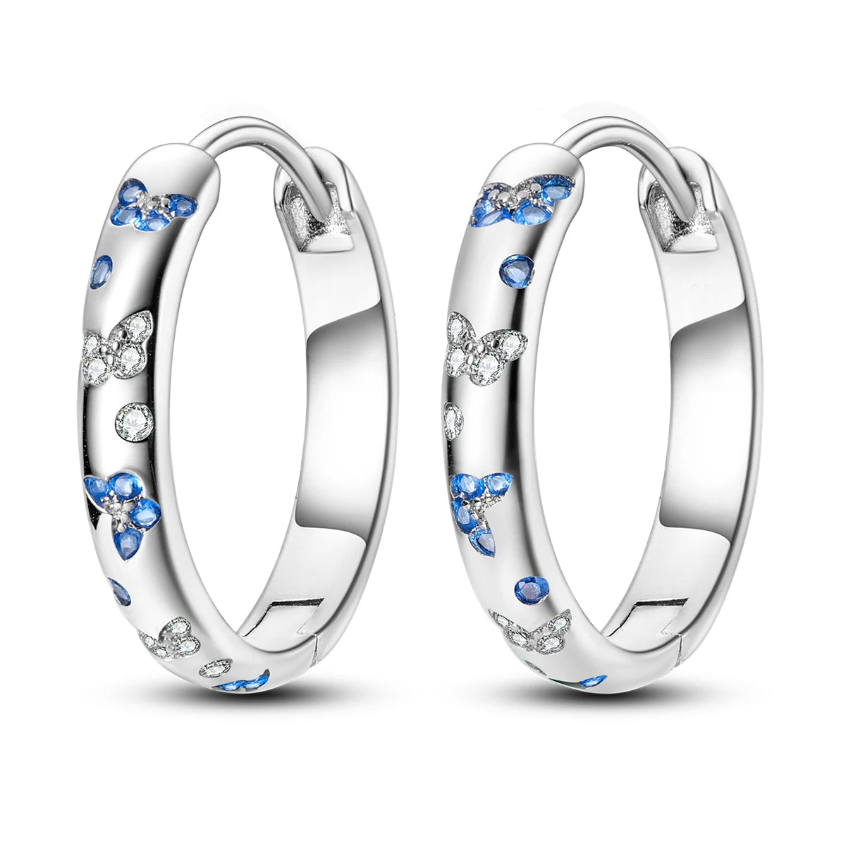 925 Sterling Silver Original Hoop Earring For Woman Luxury  Pendientes Wedding Jewelry Gift