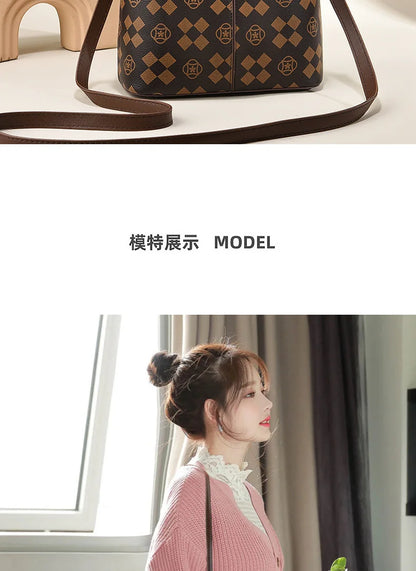 2026 New Fashion Women's Bag High Quality Versatile Retro Bucket Bag Designer Luxury Handbag Trend Ladies Shoulder Crossbody Bag