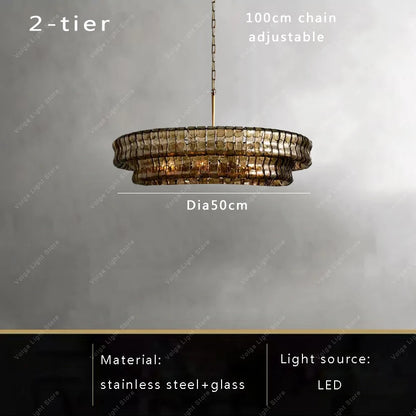 Glass Chandeliers Lights 2026 Classic Round Hanging Lamps for Ceiling Home Decoration Lighting Gold Lustres Lamparas De Teto