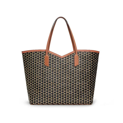Luxury Brand Tote Bag Woman Classic Monogram Print Coated Canvas Handbag Large Capacity Shoulder Bag With Removable Zipped Pouch