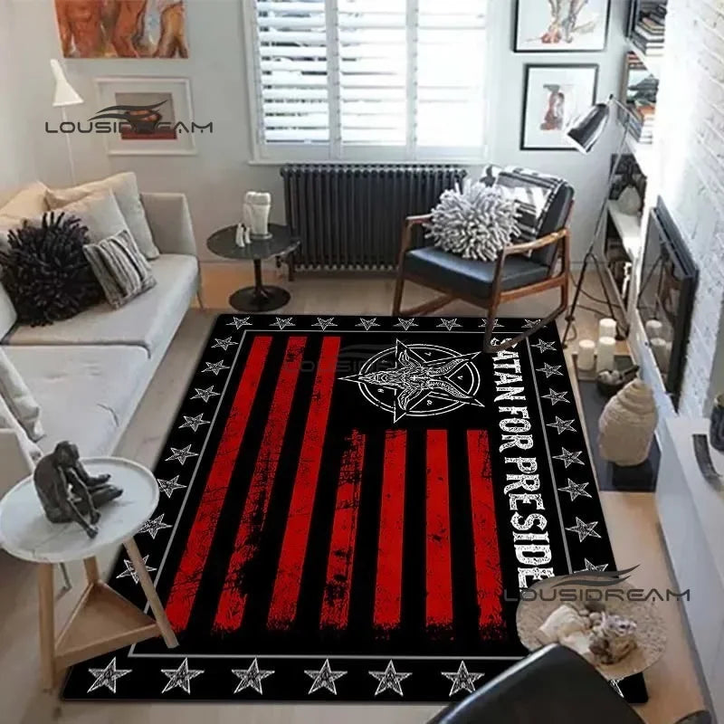 Devil satan lucifer sacrifice Carpet and rug Goat Baphont rug living room bedroom area carpet study porch bedside non-slip mat