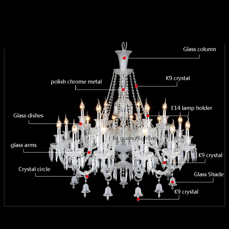 Crystal Chandelier For Kitchen Modern Crystal Chandelier LED Chandelier For Bedroom Transparant Glass Chandeliers 110-240V