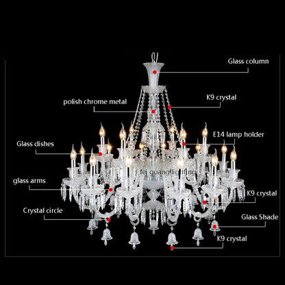 Crystal Chandelier For Kitchen Modern Crystal Chandelier LED Chandelier For Bedroom Transparant Glass Chandeliers 110-240V
