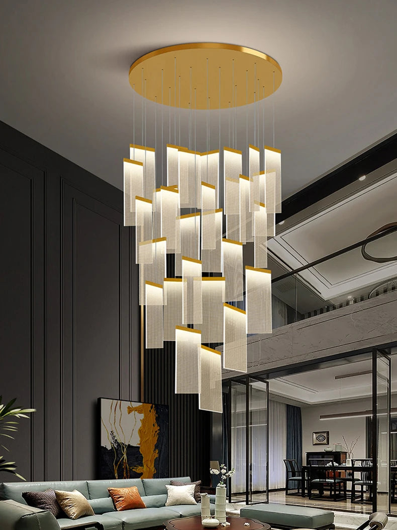 Modern home decor led lights pendant light lamps forstaircase Chandeliers for living room hanging light indoor lighting
