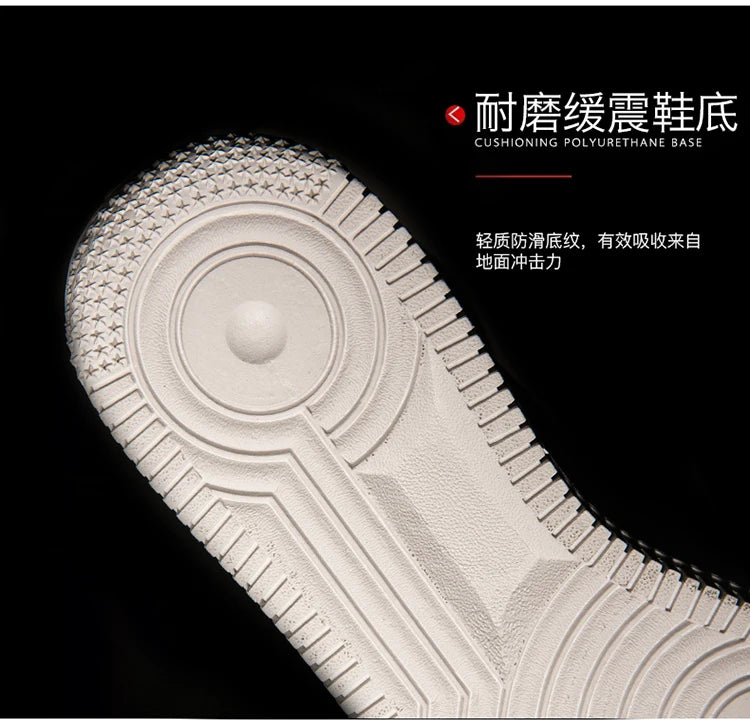 Unisex High-Top Chunky Sole Platform Boots - Winter Couple Shoes in Black and White