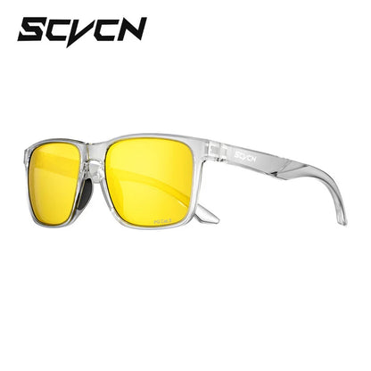 Scvcn Polarized Fishing Glasses UV400 Protect Eyes from Sunlight Anti-glare Lenses Professional Outdoor Driving Sunglasses