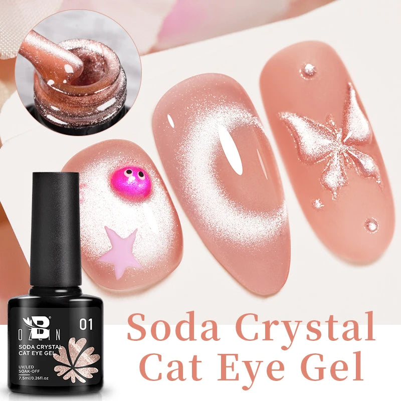 AWStorG 7.5ml Starlit Chameleon Cat Magnetic Gel Nail Polish Double Colors Semi Permanent UV Gel Varnish Need Black Base