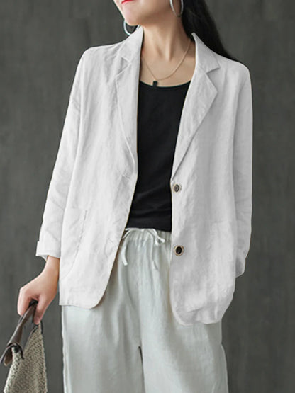 Elegant Solid Blazer Women Autumn Overcoats ZANZEA 2023 Casual Long Sleeve Single Button Coats Female Lapel Outwears Oversized
