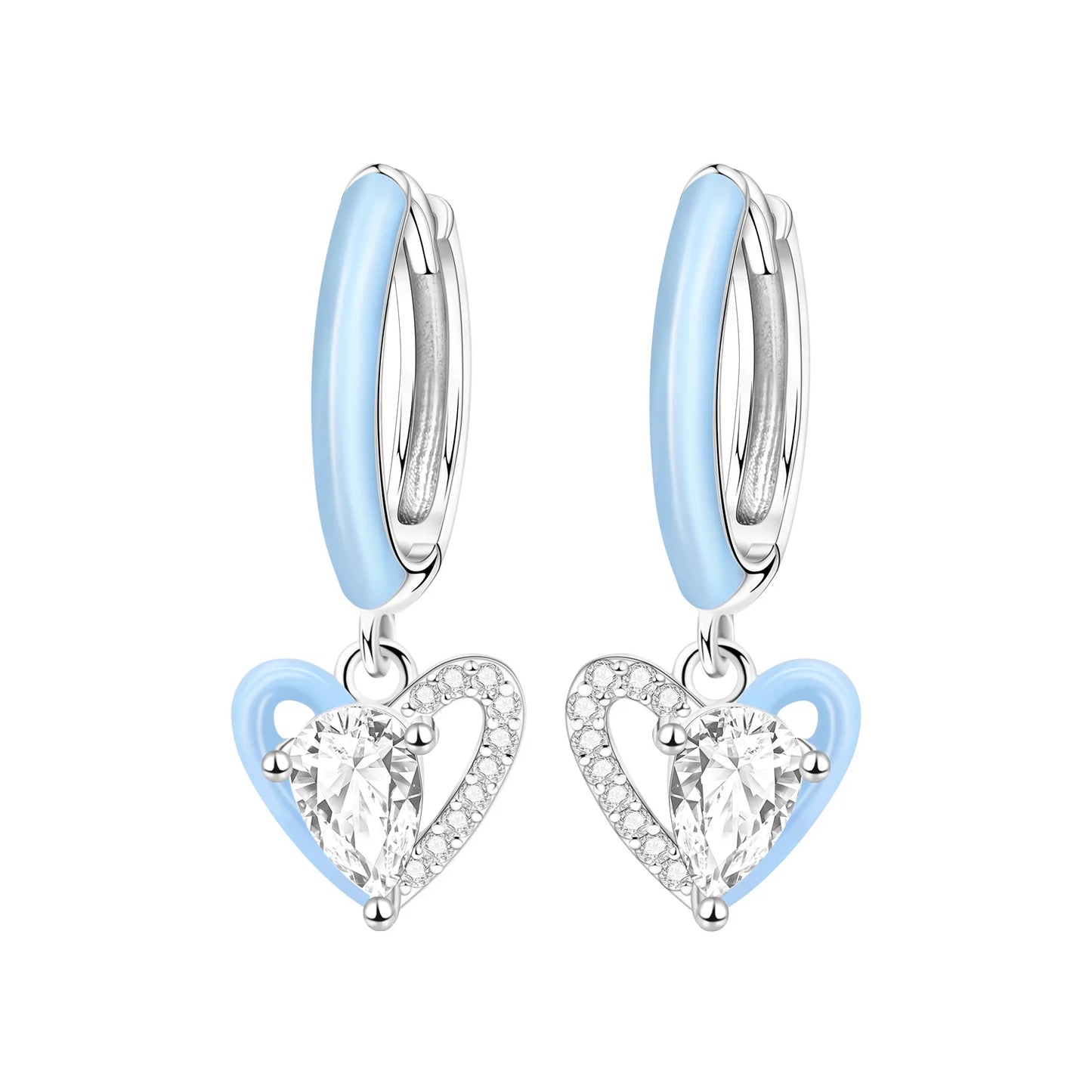 925 Sterling Silver Star Moon Heart Shape Earrings Jewelry Versatile Hoop Earrings For Women Jewelry Fine Birthday Party Gifts