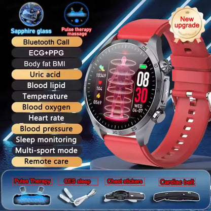 2026 New Medical Grade ECG Smart Watch Laser Treatment Accurate Measurement Blood Lipid Blood Oxygen BMI Sport Health Smartwatch
