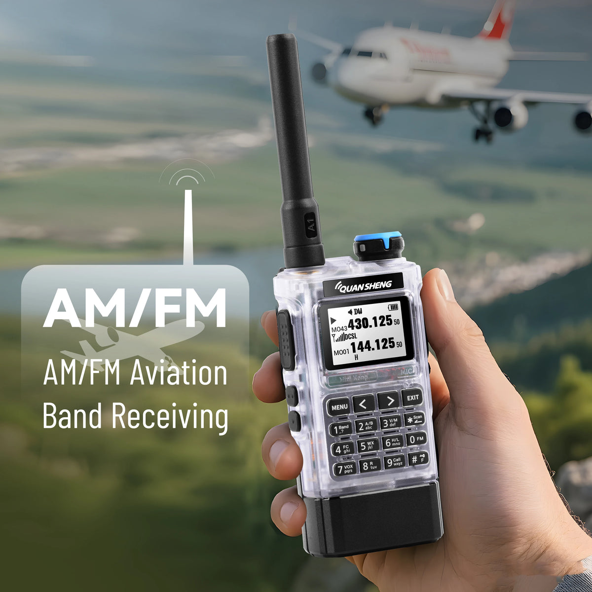 Quansheng UV-K1 Mini Walkie Talkie AM/FM Multi-Band Wireless Copy Frequency Long Range Type-C Charger For Camping UVK5 K6