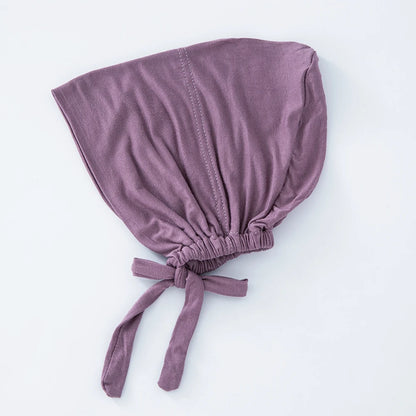 82 Colors Tie-Back Undercaps Fashion Women's Inner Hijab Muslim Cap Bonnet Plain Islamic Cotton Spandex Jersey DEW Underscarf
