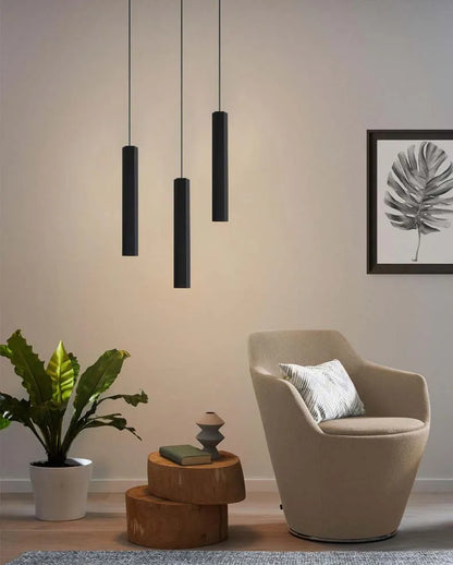 Modern LED Staircase Ceiling Chandelier Black Nordic Simple Indoor Lighting Fixture New Creative Design Island Long Hanging Lamp