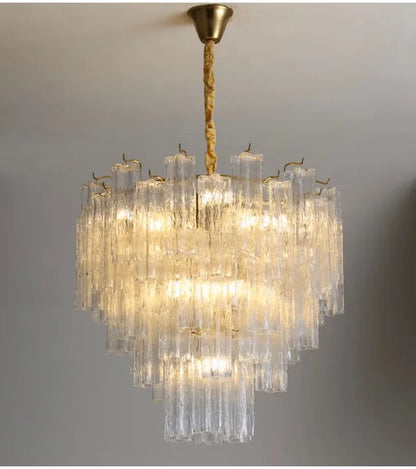Luxury Glass Pendant Ceiling Light Fixture Chandelier Led Ceiling Lamp Modern Hanging Chandelier Lights Salon Chandeliers Lustre