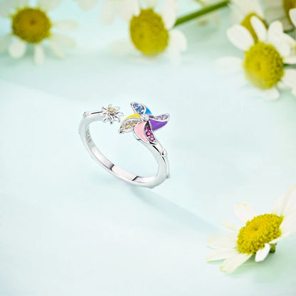 Rings Hot Sales 925 Sterling Silver Love Heart Sun Moon Star Iris Adjustable Rings For Women Wedding Birthday Party Jewelry Gift