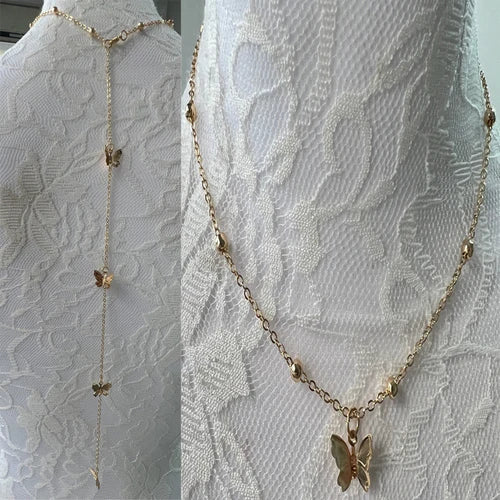 Elegant Crystal Bride Back Chain Necklace Dress Accessories Gift Fashion Round Rhinestone Backless Necklace Wedding Body Jewelry