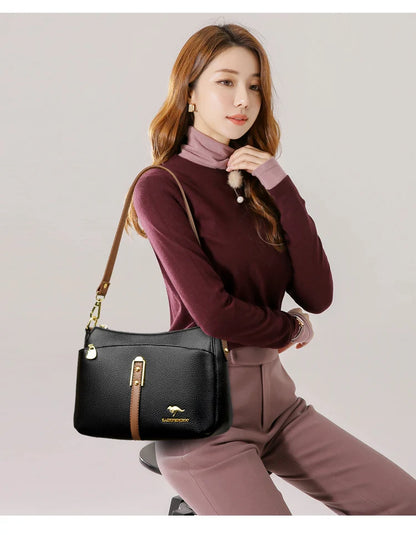 Genuine High Quality Soft Leather Women's Handbag Trend Designer Female Crossbody Bag Casual Shoulder Messenger Handbags 2025