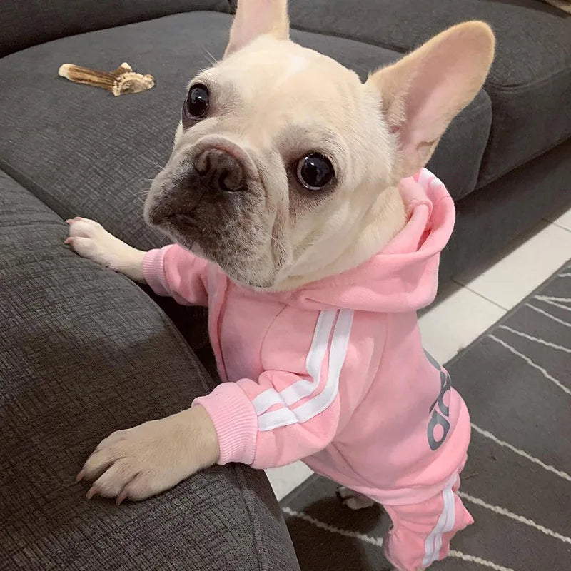 Four Legged Pet Dog Hoodie   Puppy Jumpsuit Letters Overalls for Small Medium Dogs Pomeranian Pajamas Winter Dog Jumpsuit