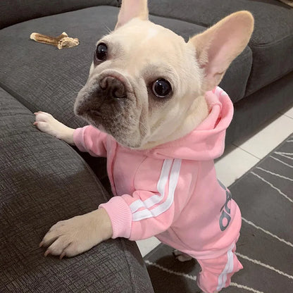 Four Legged Pet Dog Hoodie   Puppy Jumpsuit Letters Overalls for Small Medium Dogs Pomeranian Pajamas Winter Dog Jumpsuit