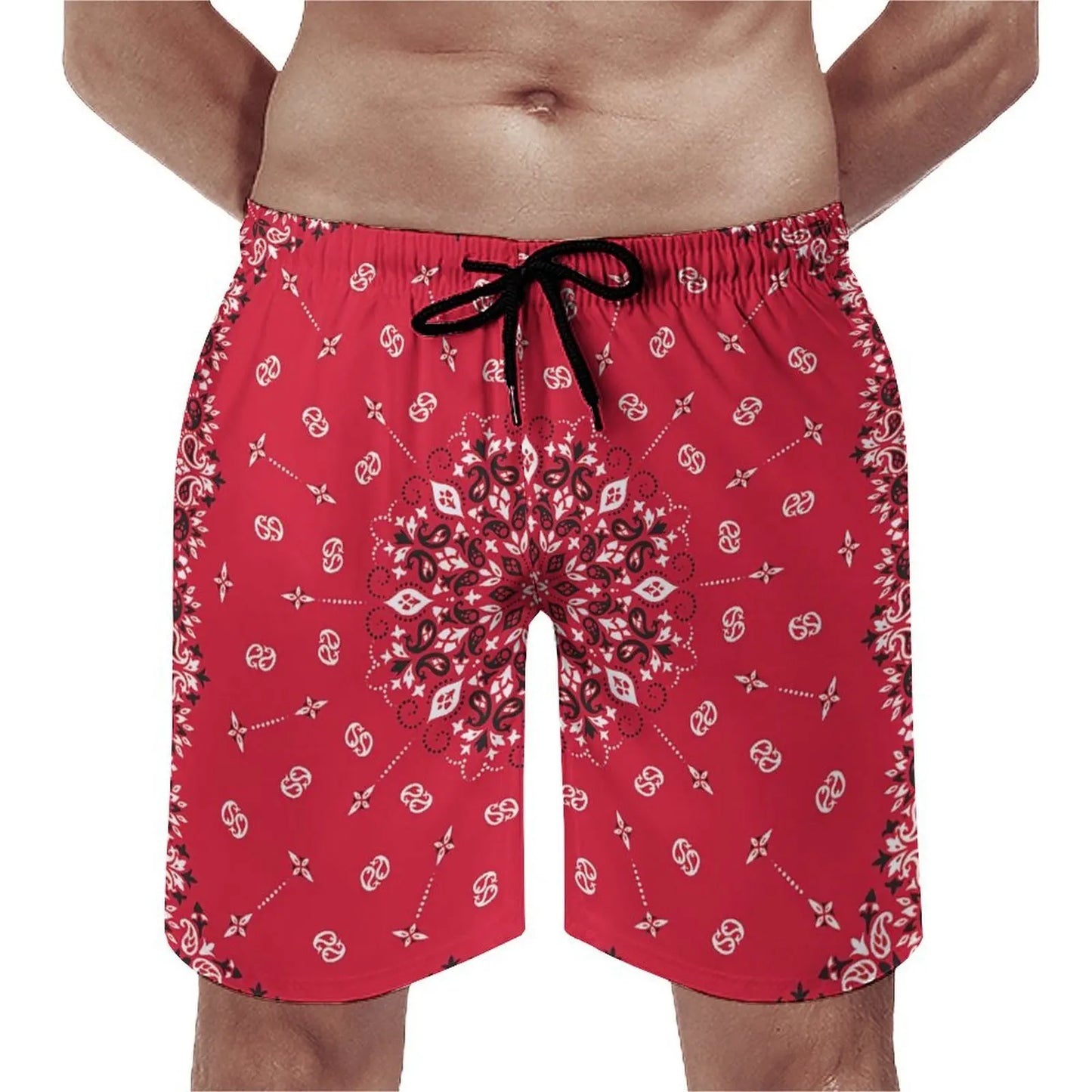 Customizable Bandana Beach Couple Swimsuits Men Casual Beach Pants Women Bikinis Brand New Design