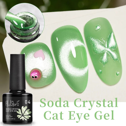 7.5ml Golden Light  Magnetic Gel Golden Gems Magnetic Gel Nail Polish Cat Nail Sparkling Glitter Semi Permanent Varnish