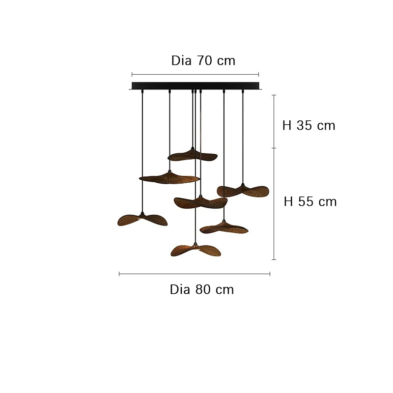 Designer Log Craft LED Ceiling Chandelier Living Room Tearoom Kitchen Table Lamps Bedroom Home Decoration Lighting Stair Lights