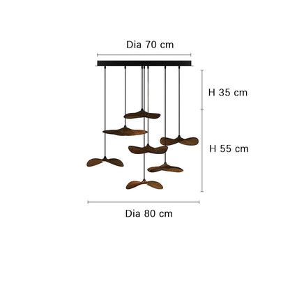 Designer Log Craft LED Ceiling Chandelier Living Room Tearoom Kitchen Table Lamps Bedroom Home Decoration Lighting Stair Lights