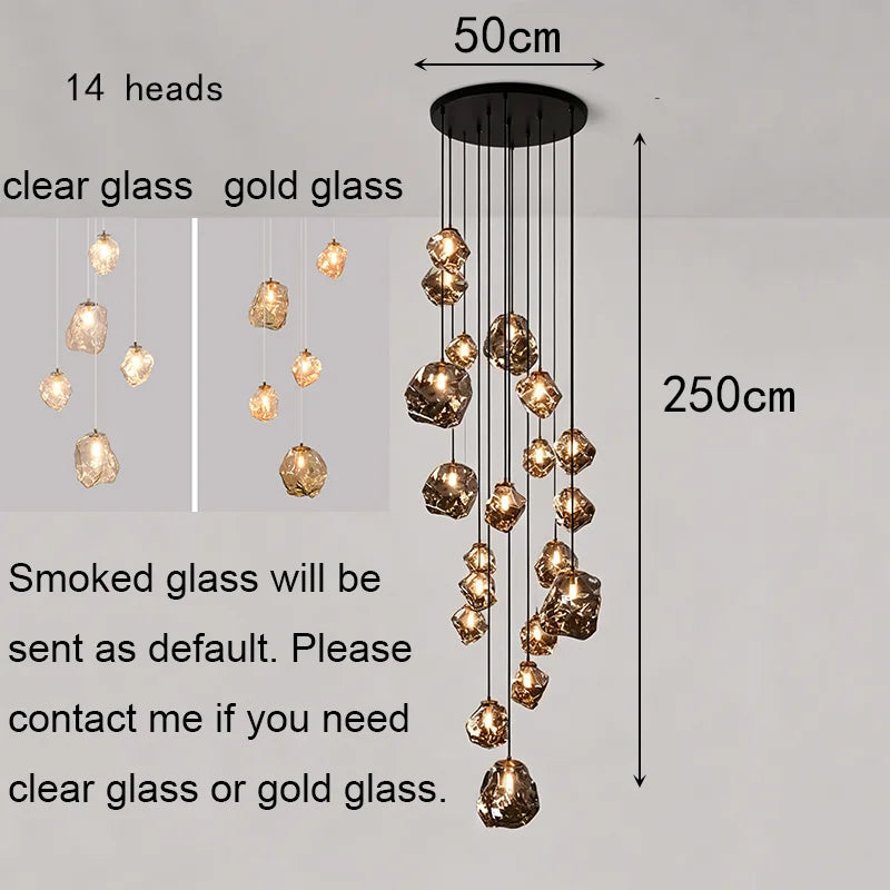 Modern Stair chandelier Pendant lights indoor lighting Ceiling lamp hanging light led Chandeliers for living room indoor lightin