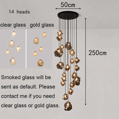 Modern Stair chandelier Pendant lights indoor lighting Ceiling lamp hanging light led Chandeliers for living room indoor lightin