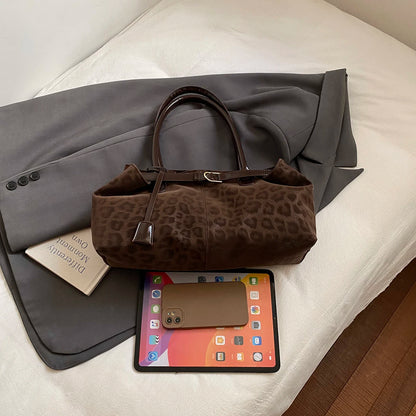 Fashionable Leopard PU Leather Shoulder Bags for Women 2026 Luxury Designer Brand Trend Tote Bag Females Short Handle Handbags