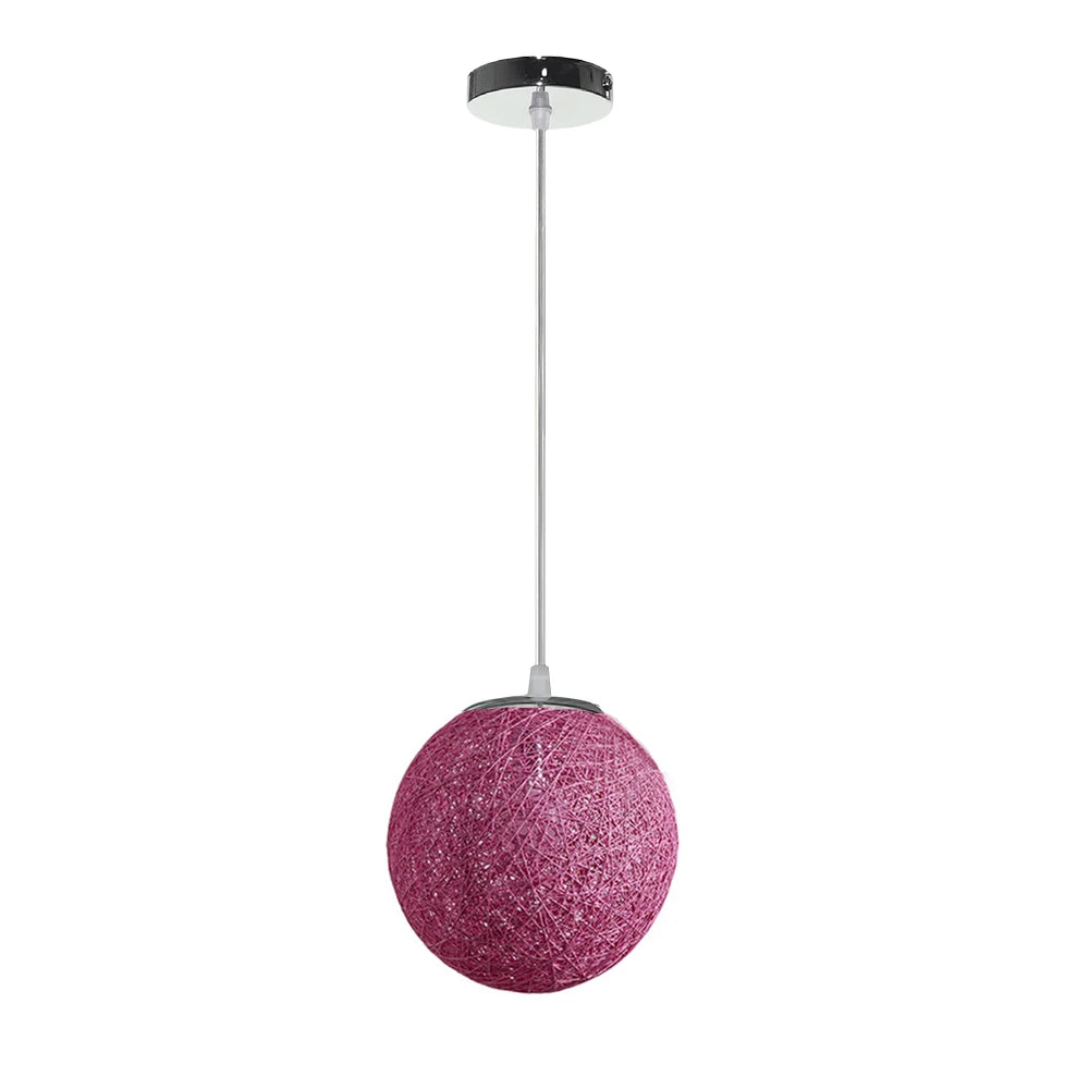 Nordic Hand-woven Rattan Pendant Lights Ceiling Chandelier Modern Hanging Lamps Restaurant Living Room Kitchen Lighting Fixtures