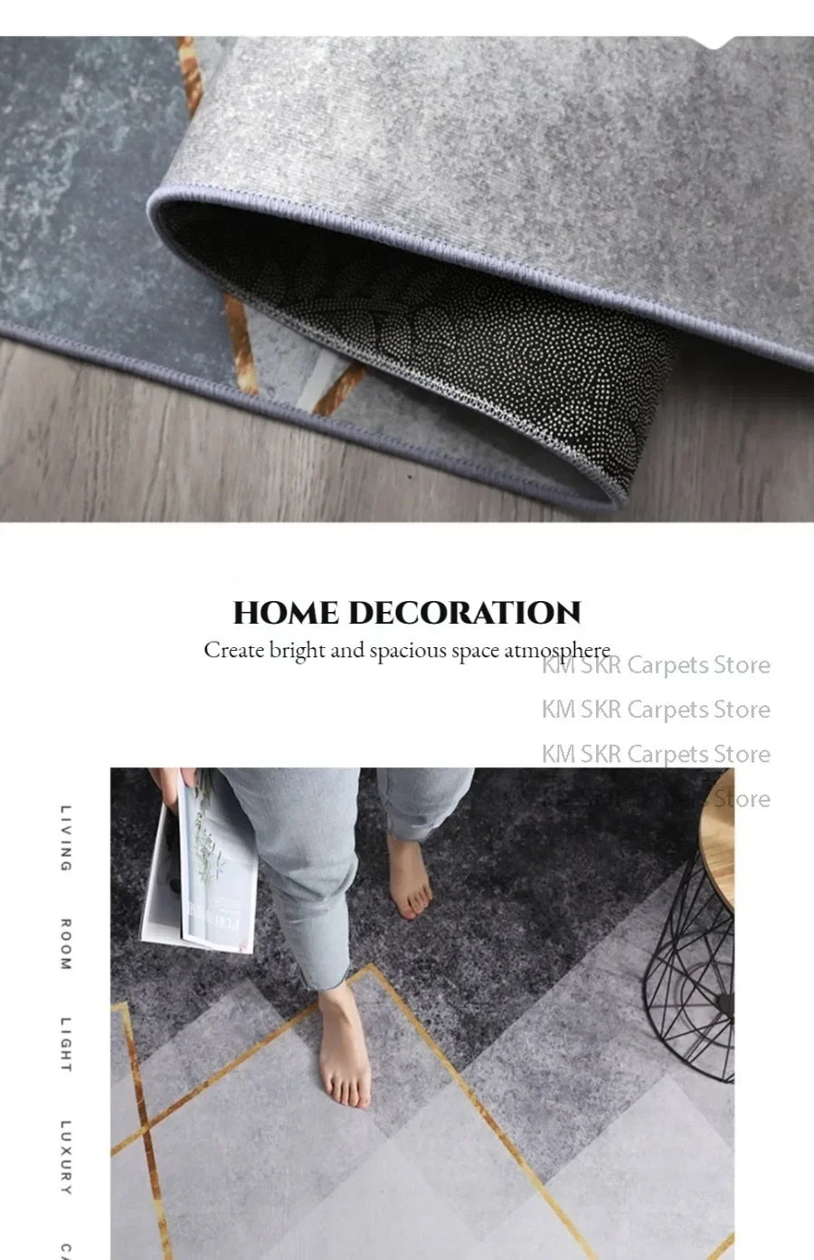 Modern Halloween Party Decoration Floor Mats Antiskid Washable Living Room Sofa Carpet Easy Clean Bedroom Bedside Mat Customized