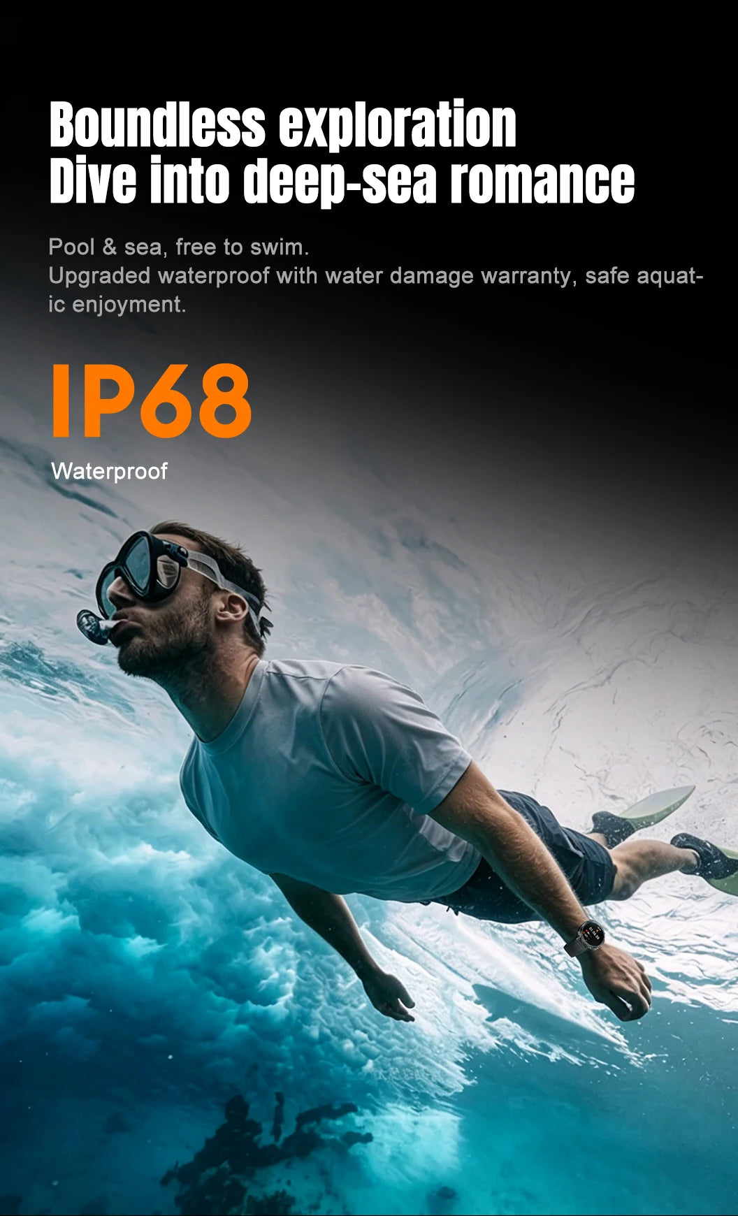 New Military Men's Outdoor Sport Smart Watch 1400mAh Battery BT Call Flashlight IP68 Waterproof 1.7' HD Large Screen Men Watch