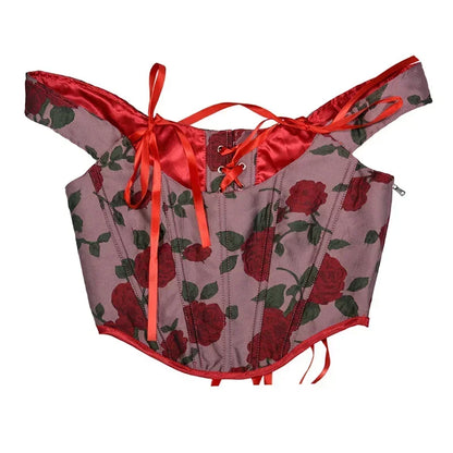 Lolita Tanks Corset Sexy Slimming Bandage Shapewear Women Evening Party Elegant Retro Bustier Top Streetwear Woman Clothes