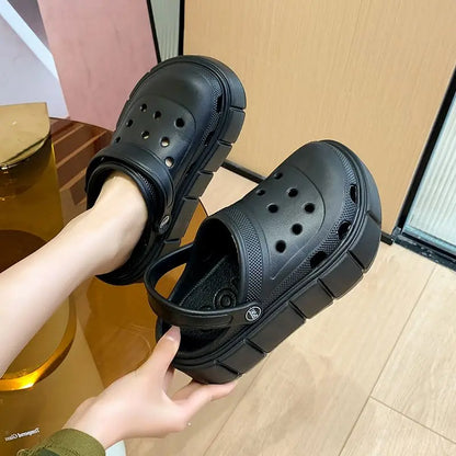 Women's Flat Shoes Non-Slip Slippers Women 7cm Height Sandals Luxury Brand Platform Heels Eva Clogs Fashion Girl Slippers