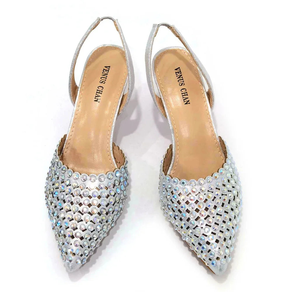 Fashion Summer 2023 Beads Decorated Muffin Bottom Sandals Wear Comfortable And Versatile Elegant Ladies Shoes And Bag Set