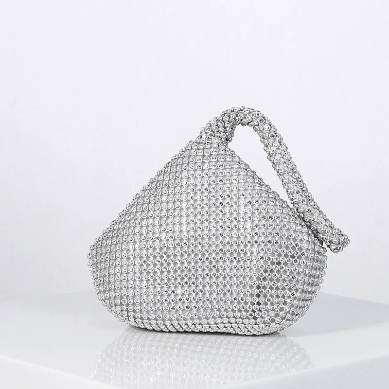 Luxury Designer Evening Bag Rhinestone Clutch Soft Ladies Small Handbag Fashion Wedding Party Gift Daily Use Purse for Women