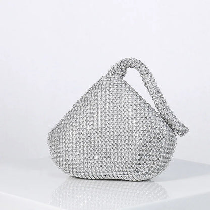 Luxury Designer Evening Bag Rhinestone Clutch Soft Ladies Small Handbag Fashion Wedding Party Gift Daily Use Purse for Women