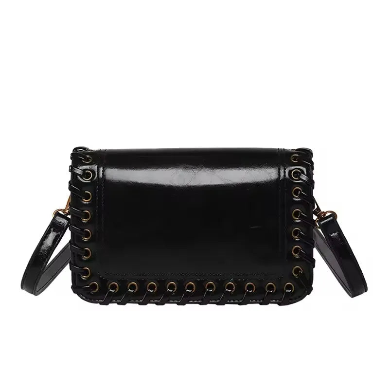 Solid Color Flip Crossbody Bag For Women Small Handbag Women Fashion Designer Bags PU Leather Shoulder Bag Female Purses