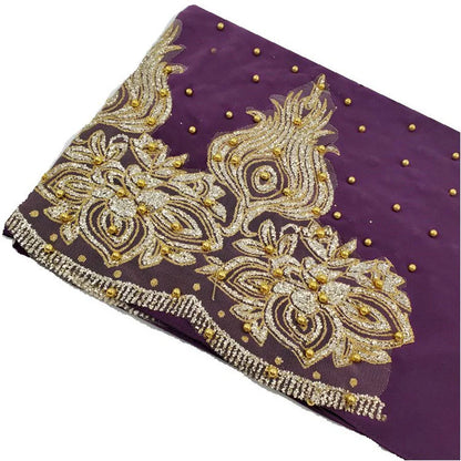 Chiffon Hijab Scarf Muslim Islamic Hijabs Scarves for Woman Long Headwraps with Bead Head Scarf Shawl Wrap Prayer Turbante