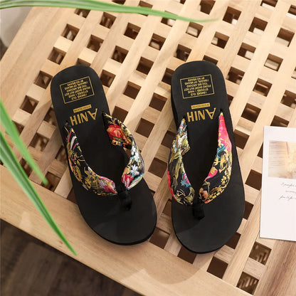 2026 Fashion Women Flip Flops Summer Beach Platform Slippers Casual Outside Wedges Sandals Summer Women Shoes
