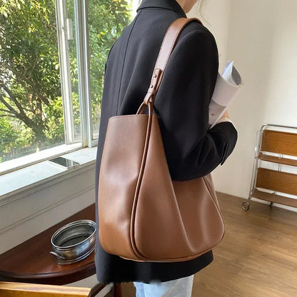 Luxury Trend Tote Bag Woman 2025 Large Capacity Female Shoulder Bag High Quality Leather Simple Designer Woman Handbag Purse