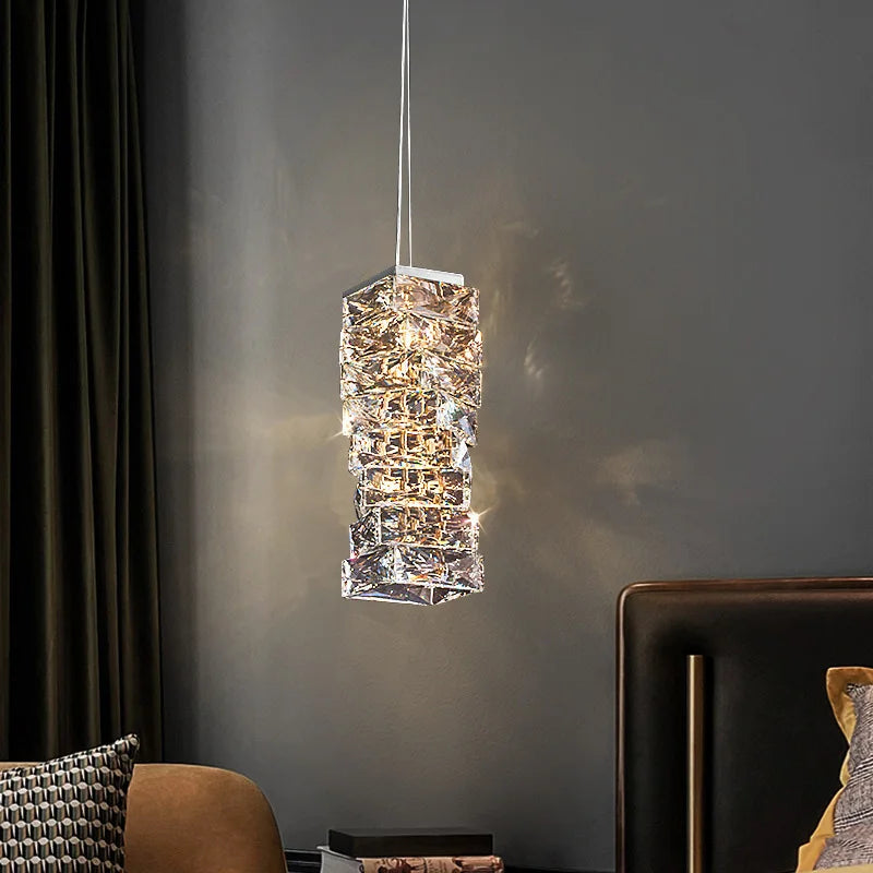 Luxury K9 Crystal Chandelier Dimmable Ceiling LED Pendant Lights Home Living Room Bedroom Indoor Atmosphere Decorative Lighting
